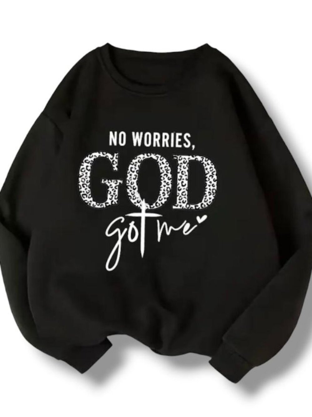 NEW - FAITH Bible Verse SWEATER Black Long Sleeve - SZ L